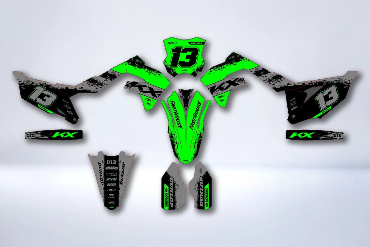 Kit de adhesivos Kawasaki KXF 250 2021-2024 y KXF 450 2019-2023 -