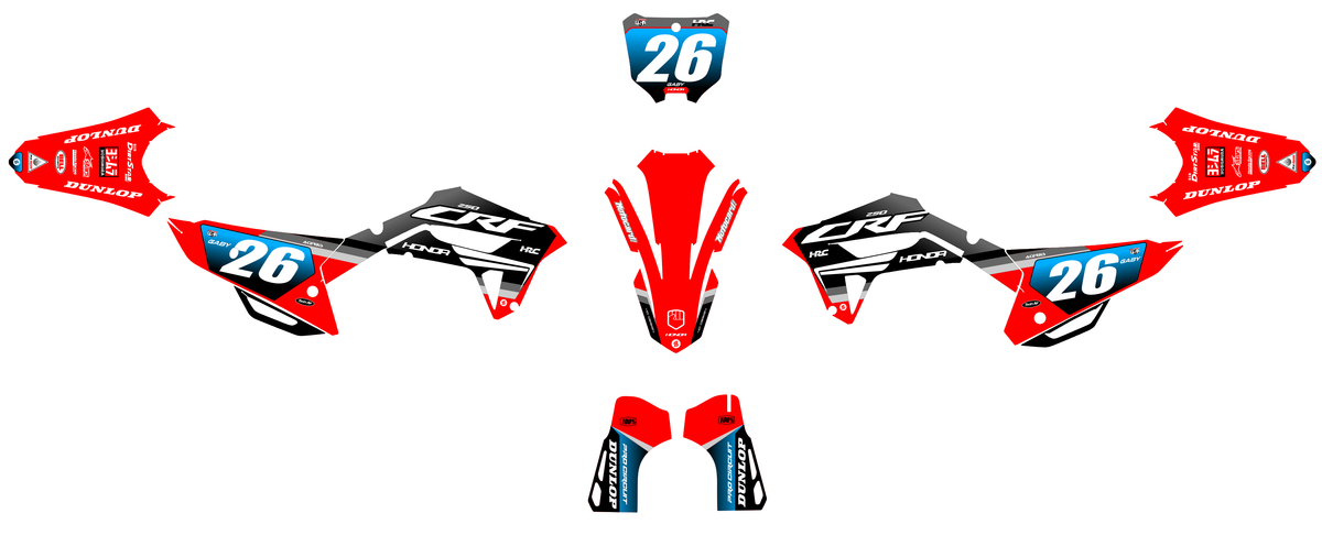Honda CRF 250 2022-2024 & CRF 450 2021-2024 graphics kit - MUDRUSH