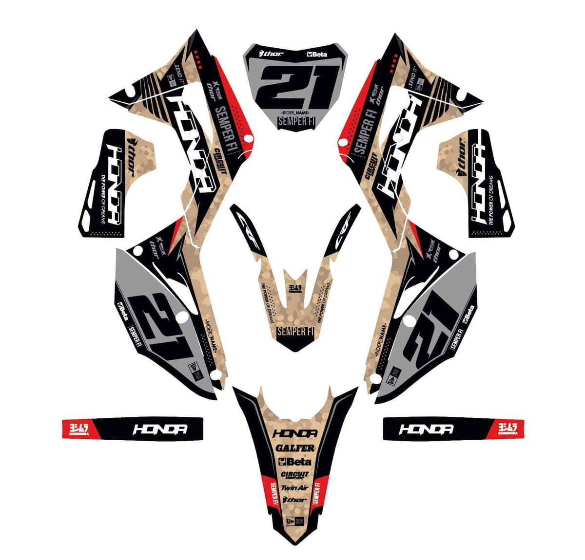 Camo - Semi-Custom Decal Kit