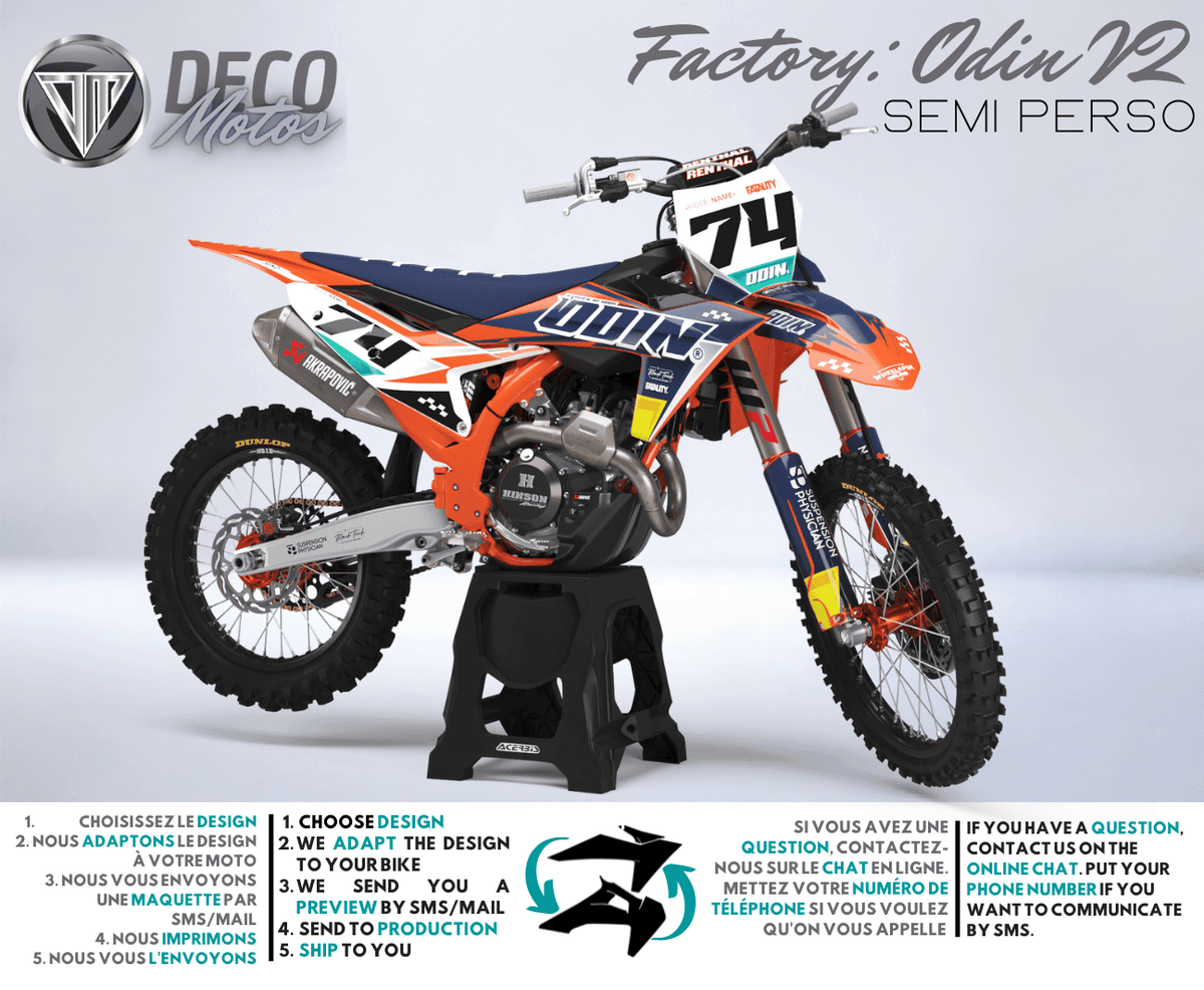Kit Déco KTM EXC EXC-F SX SX-F 2023-2025 - Odin V2