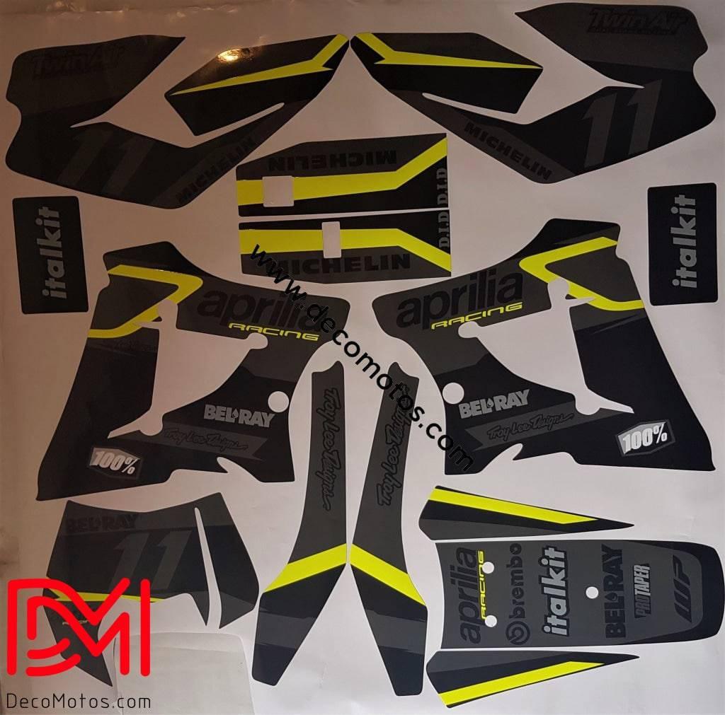 Kit Déco APRILIA MX 125 - BLACK AND YELLOW (FLUO en option)