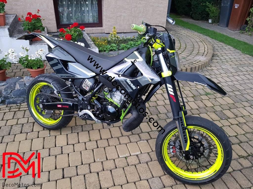 Kit Déco APRILIA MX 125 - BLACK AND YELLOW (FLUO en option)