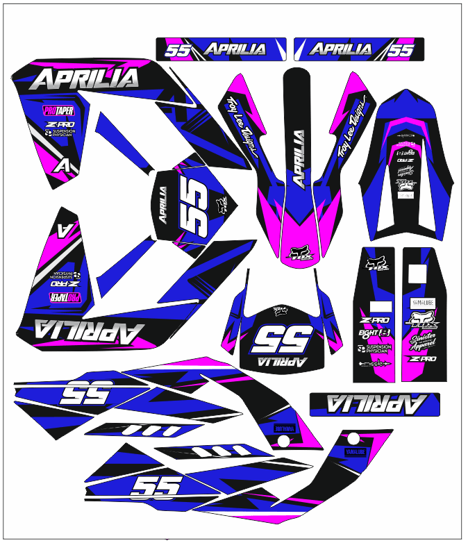 Kit Déco Aprilia SX 50 2006-2017 - BLUE PINK