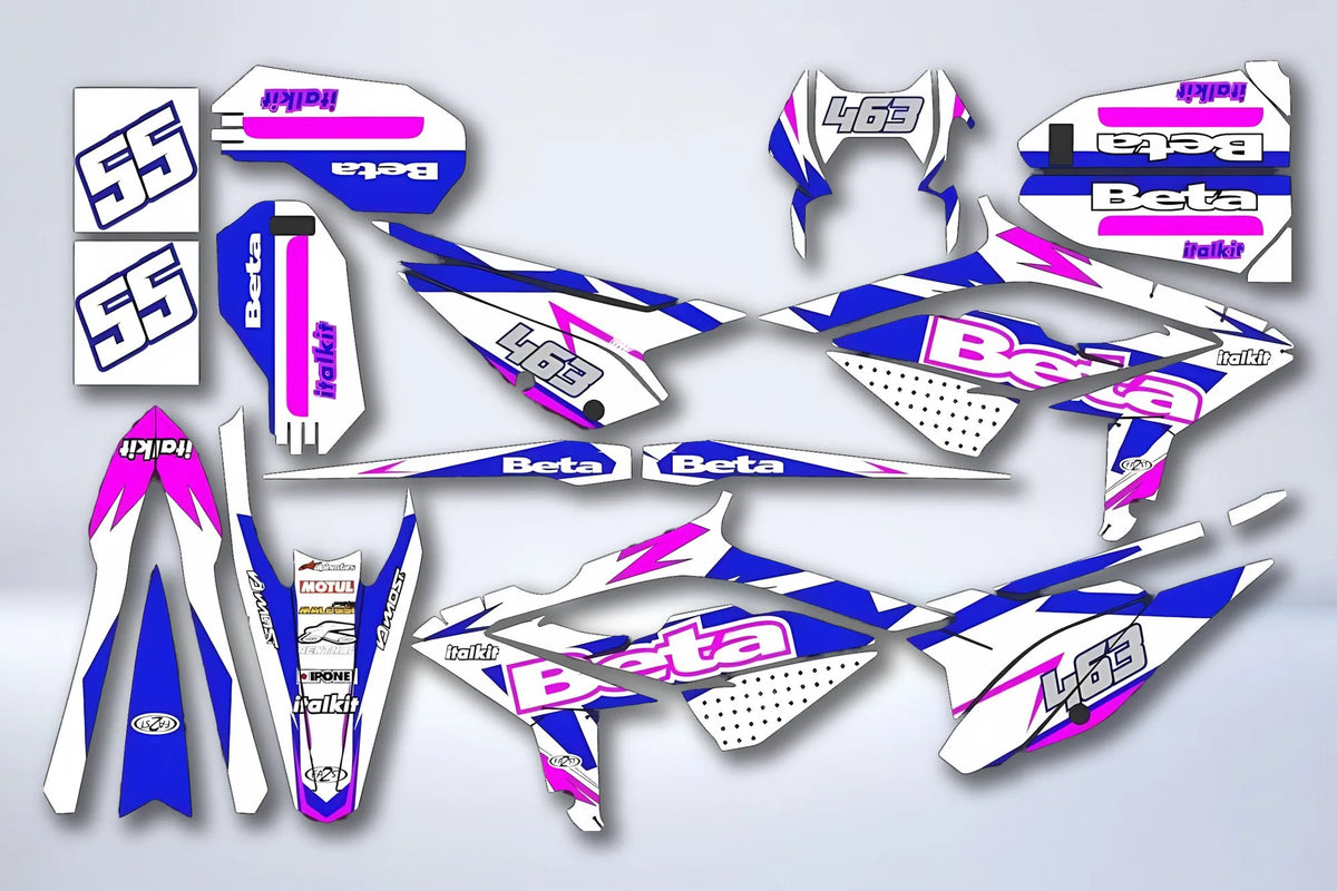 Kit Déco Beta 50 RR 2021-2025 - BLUE & PINK
