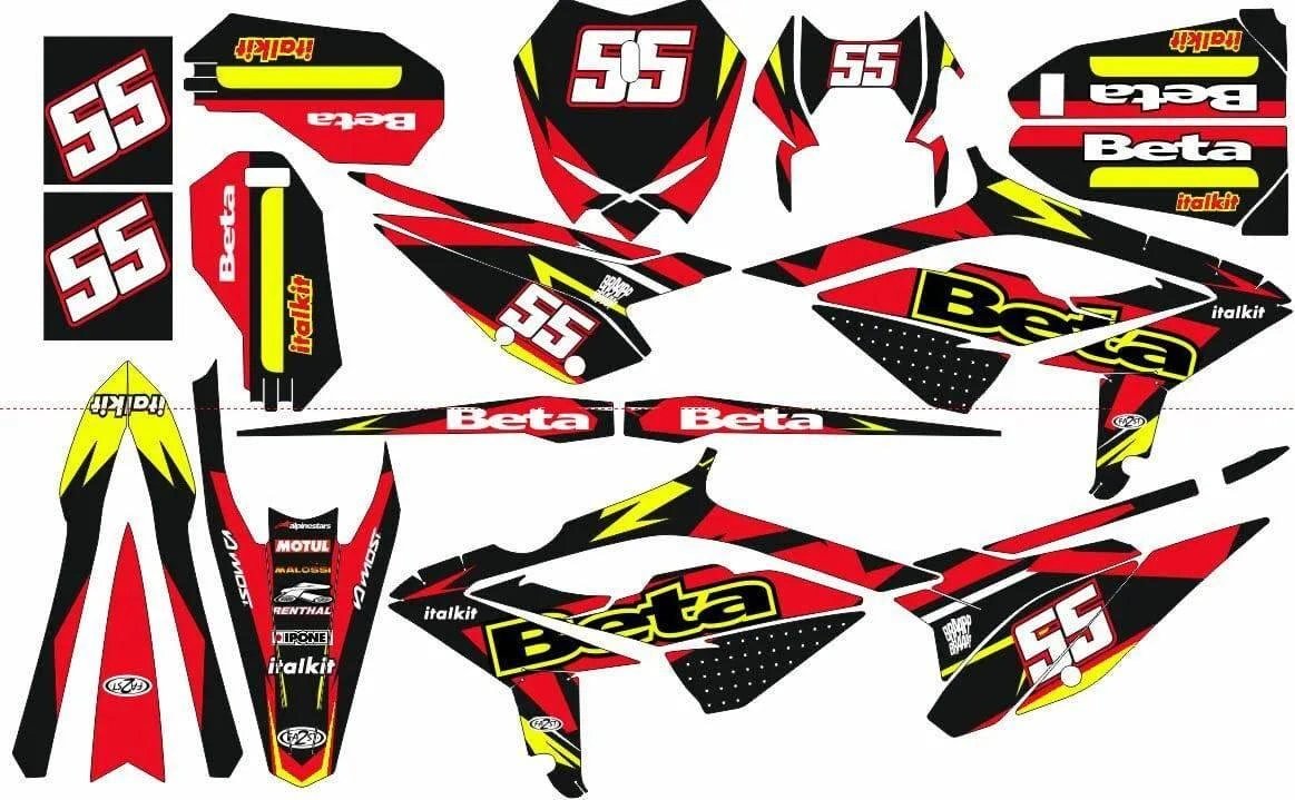 Kit Déco Beta 50 RR 2021-2025 - RED & YELLOW