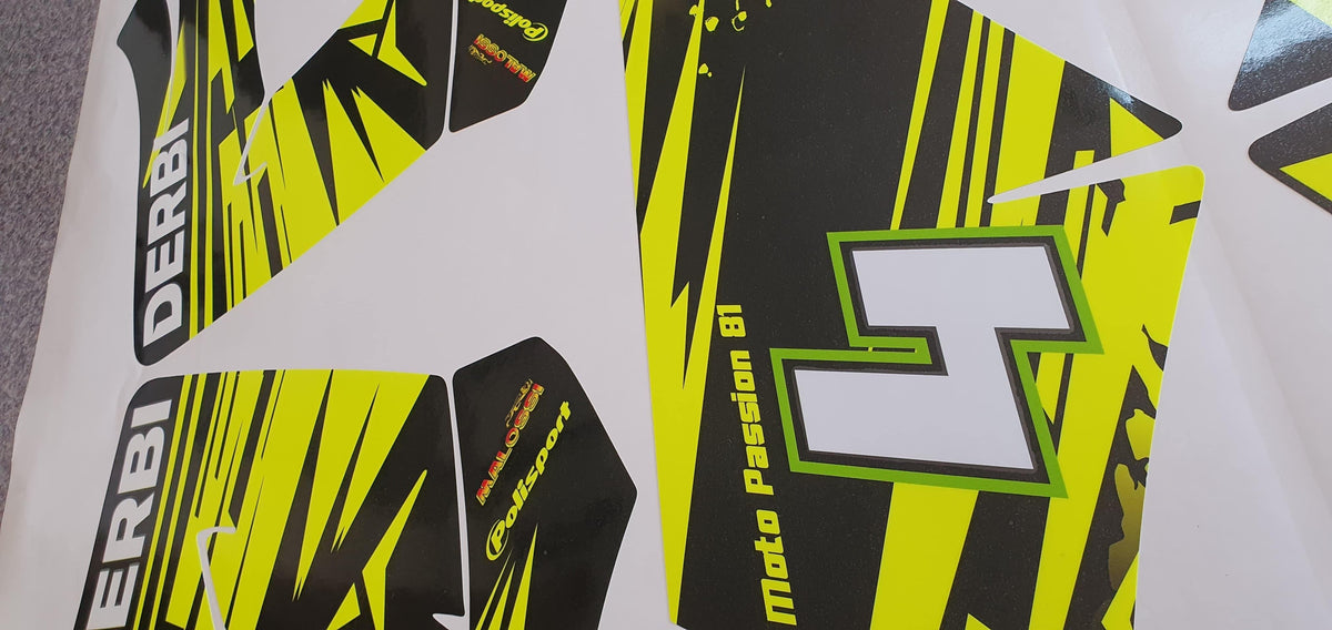 DERBI fairing decoration kit Victoria Bull Tun'R (FLUO, CHROME optional)