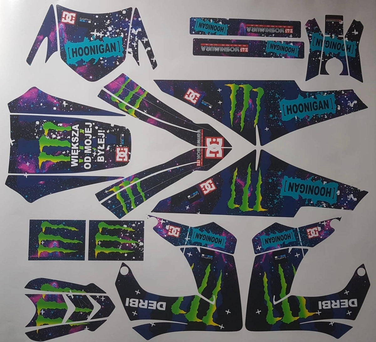 graphics kit DERBI fairings Victoria Bull Tun'r GALAXY MONSTER