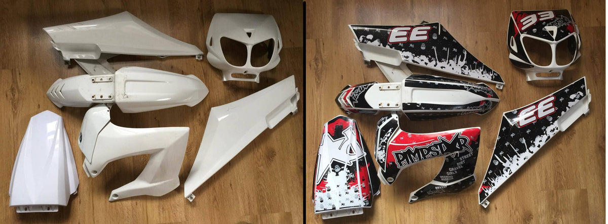 graphics kit DERBI fairings Victoria Bull Tun'r PIMPSTAR RED