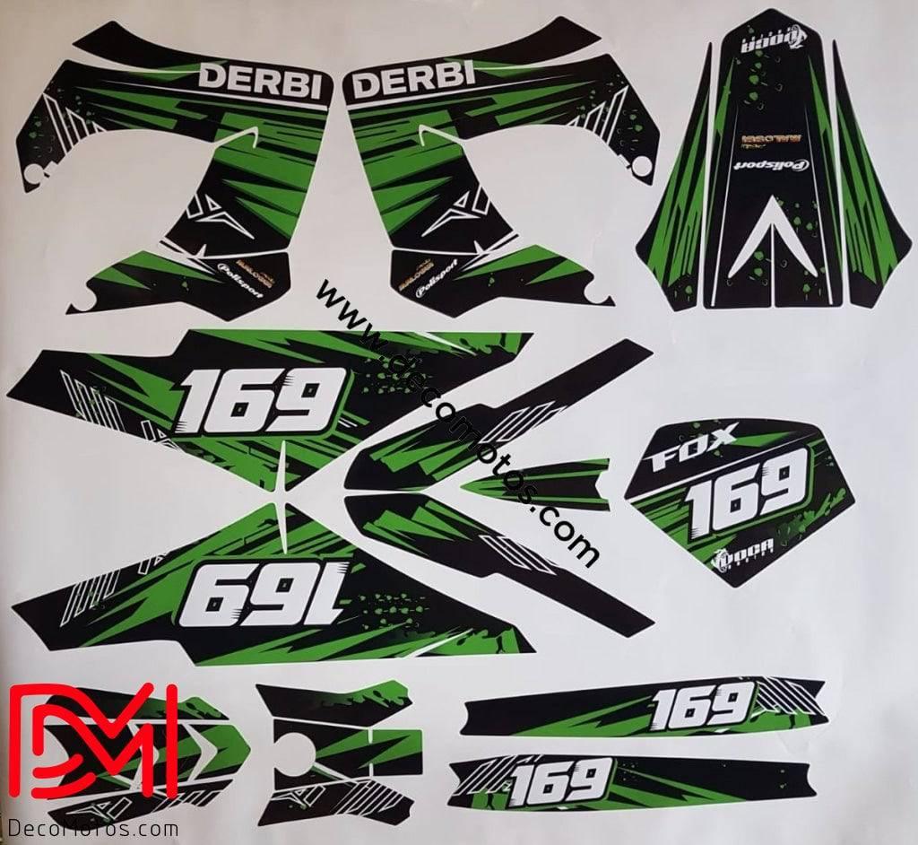 graphics kit DERBI fairings Victoria Bull Tun'R Green