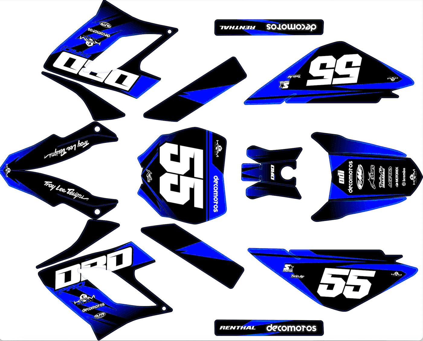 Kit Decorativo DERBI DRD RACING 2004-2009 - FACTORY BLUE