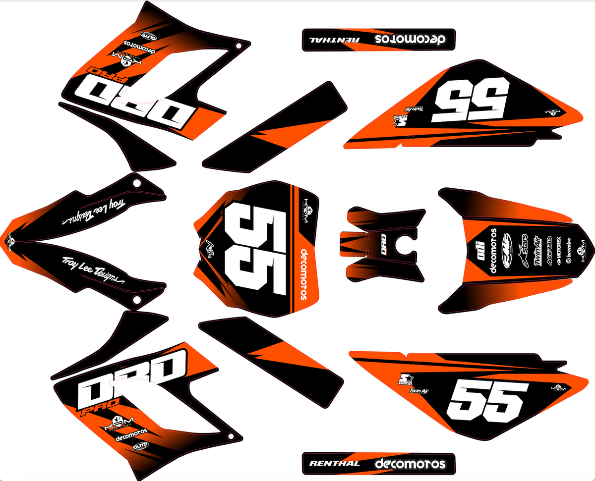 DERBI DRD RACING 2004-2009 Deco Kit - ORANGE