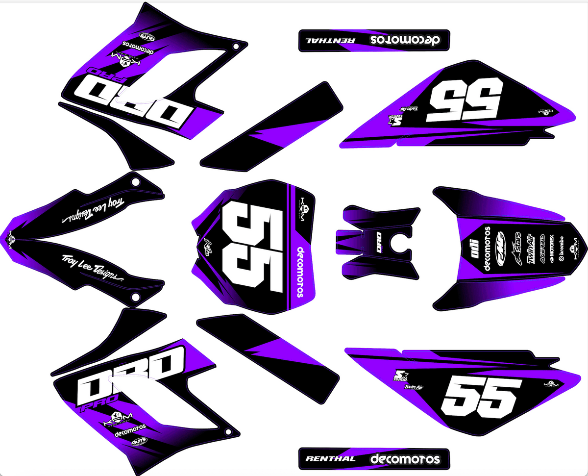Dekorationskit DERBI DRD RACING 2004-2009 - VIOLETT