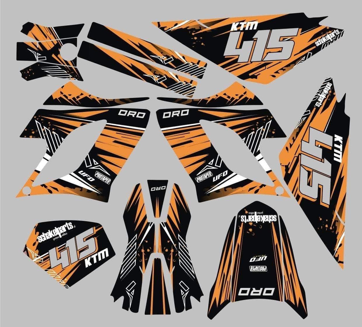 graphics kit DERBI DRD RACING 2004-2009 - ORANGE