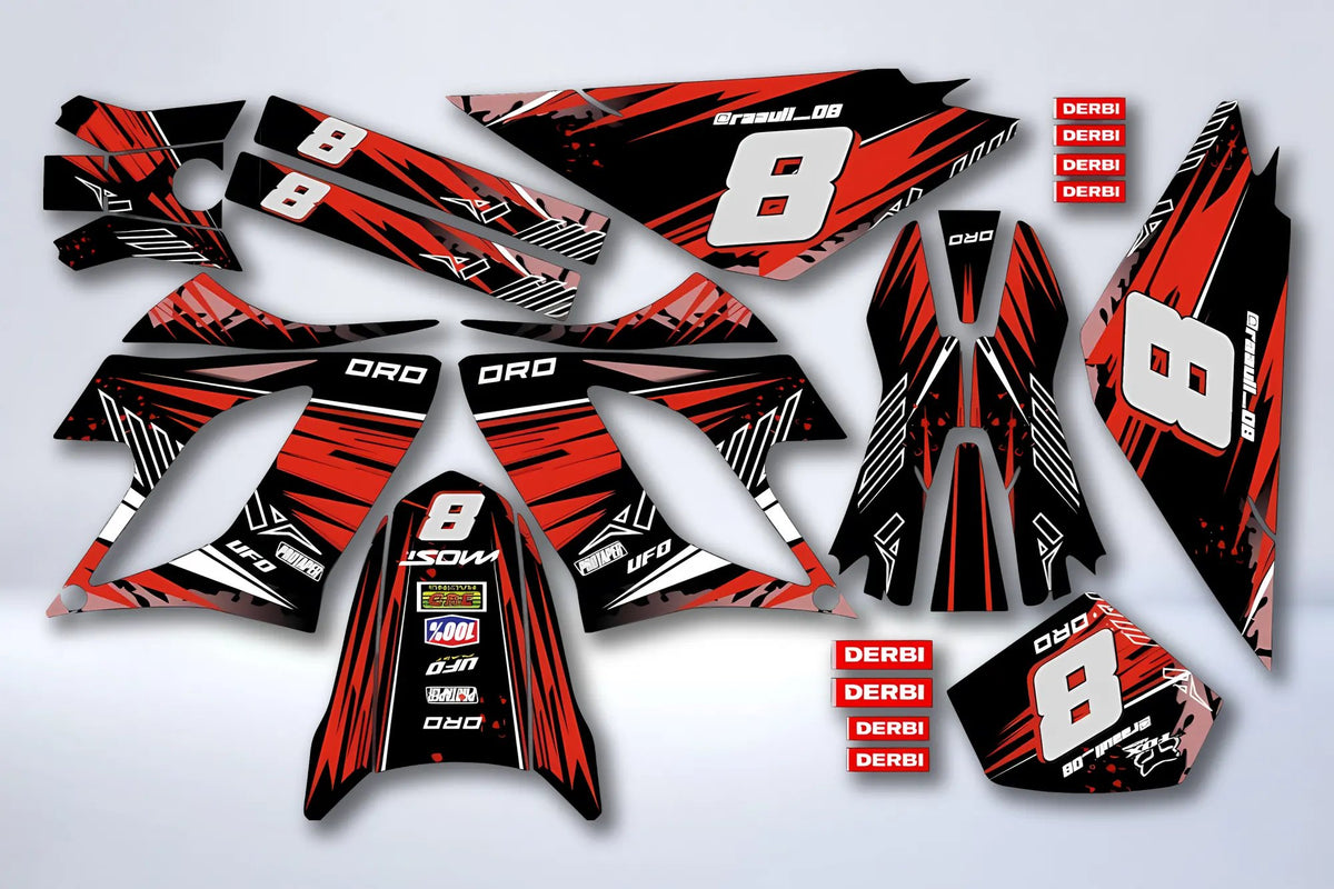 Kit Déco DERBI DRD RACING 2004-2009 - RED