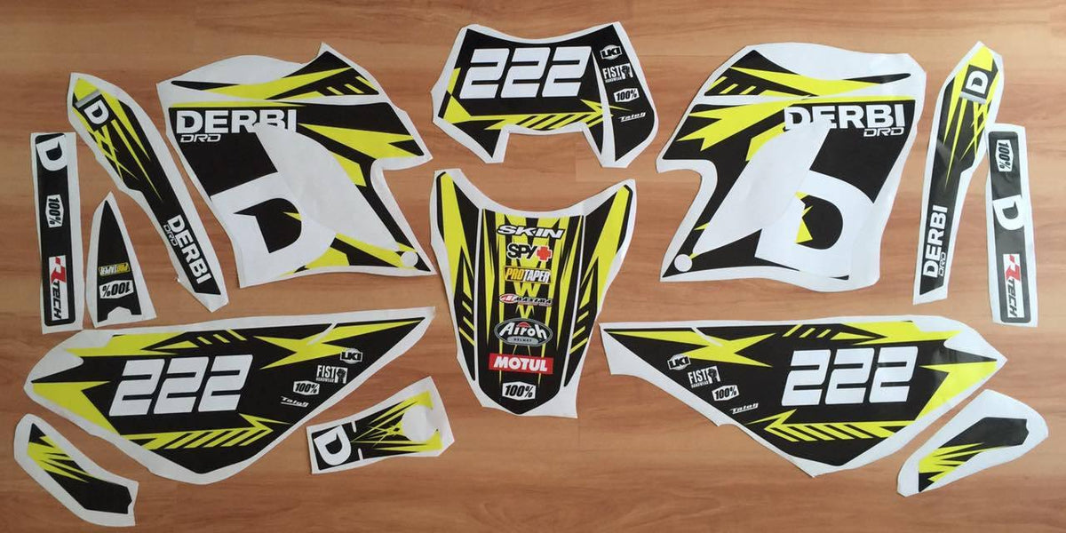 Dekorationskit DERBI DRD RACING 2004-2009 - GELB