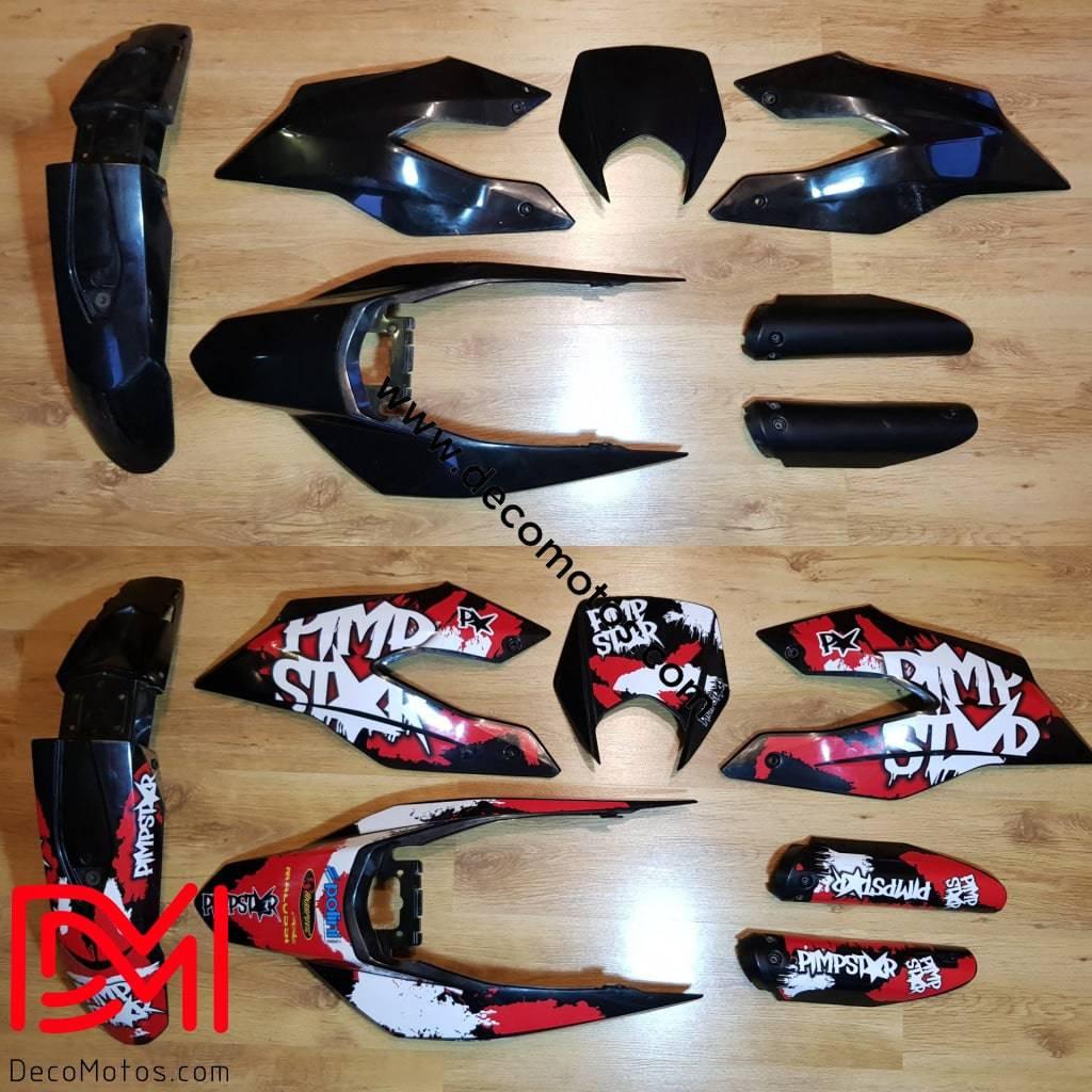 kit gráfico DERBI Senda DRD 125 SM / APRILIA SX 125 2018-2024 VERMELHO #2