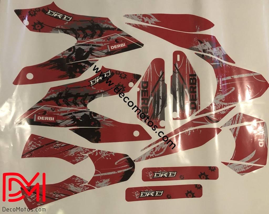 graphics kit DERBI Senda DRD 125 SM / APRILIA SX 125 2018-2024 RED ORIGINE