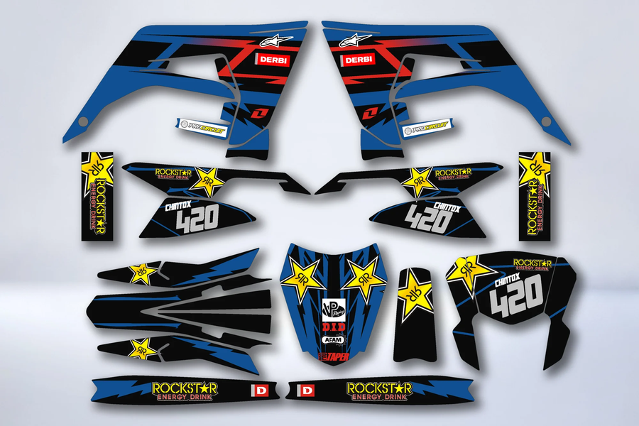 Kit Déco DERBI X-TREME / RACING 2018-2024 - BLUE
