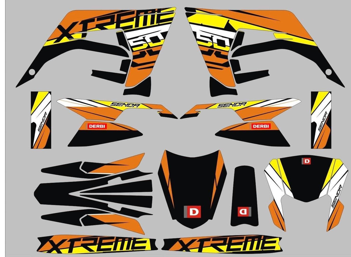 kit gráfico DERBI X-TREME / RACING 2018-2024 - ORIGINE