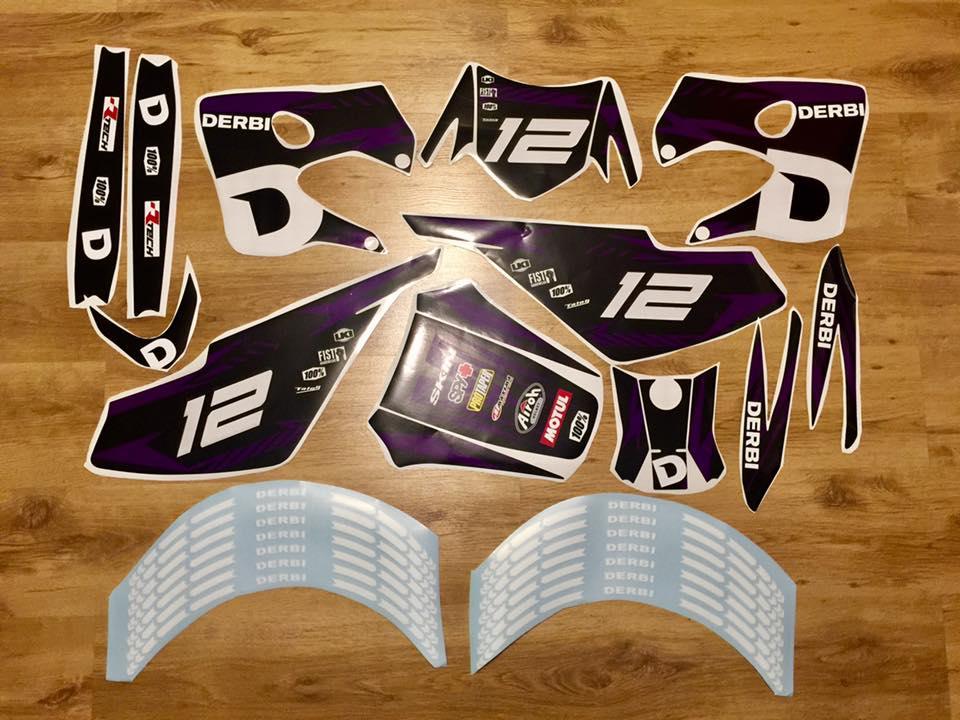 Dekor-Kit DERBI XTREME 2003-2004 - PURPLE