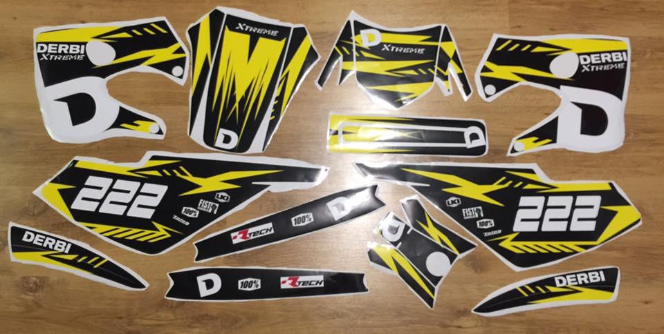 Kit Déco DERBI XTREME 2003-2004 - YELLOW