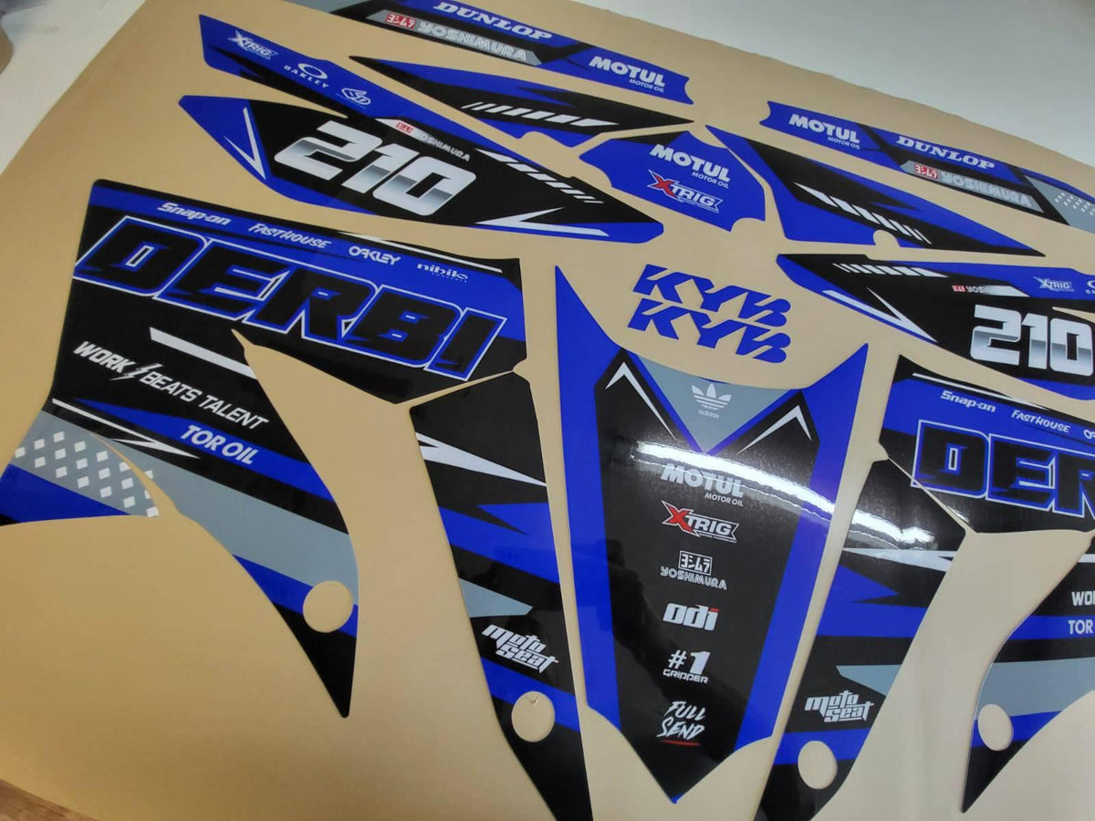 Kit Déco DERBI X-TREME / RACING 2011-2017 - BLUE DERBI