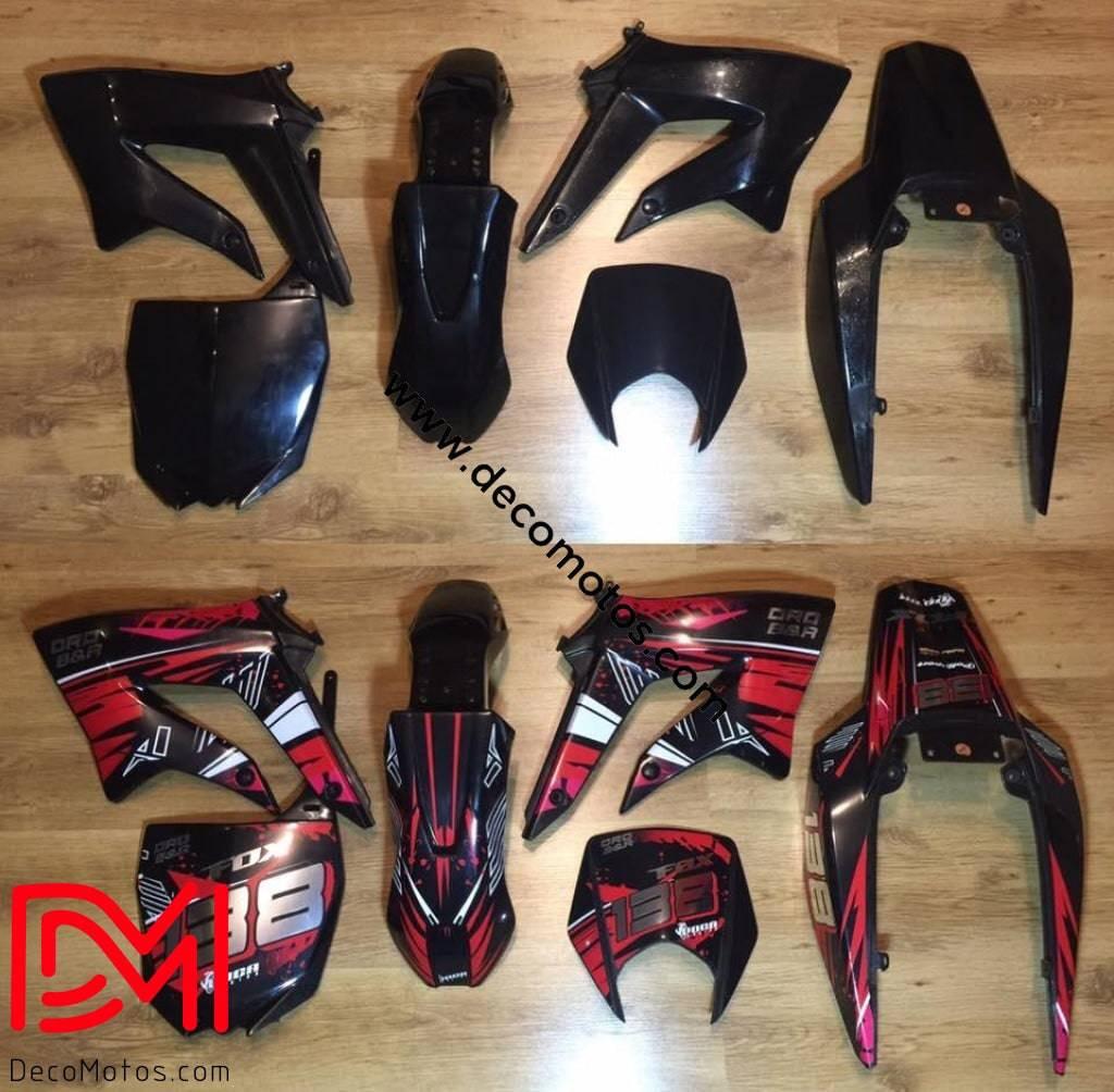 Graphics kit CHROME - DERBI XTREME / RACING 2011-2017 (chrome optional, sold without fairing)