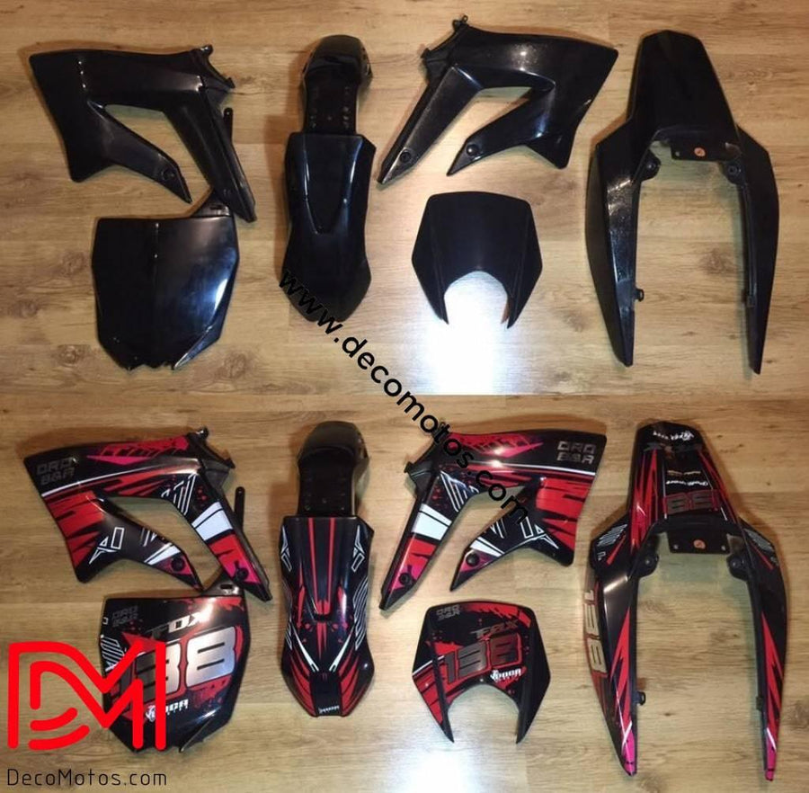 Dekor-Kit CHROM - DERBI XTREME / RACING 2011-2017 (Chrom optional, ohne Verkleidung verkauft)