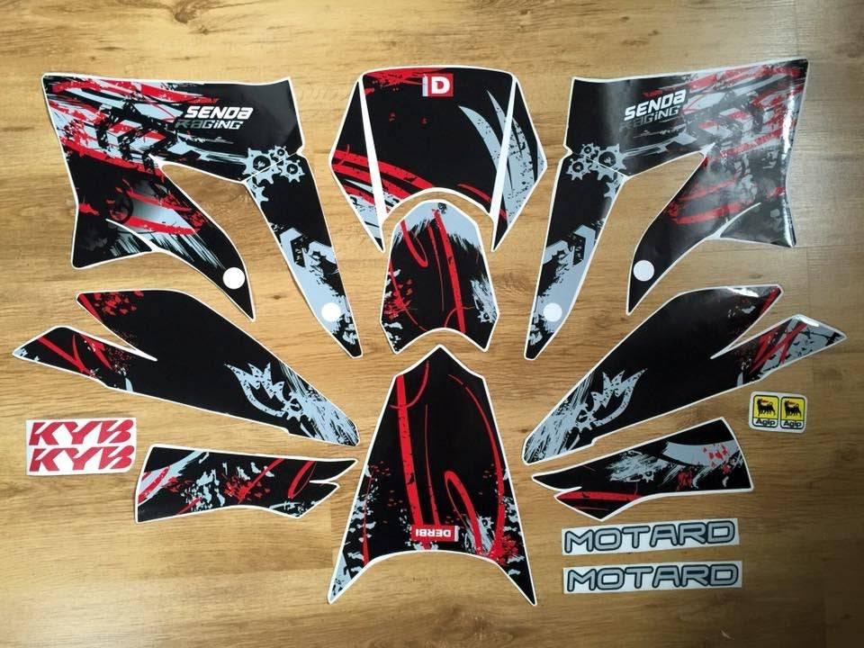 Kit de decoración Origen 4 NEGRO - DERBI XTREME / RACING 2011-2017