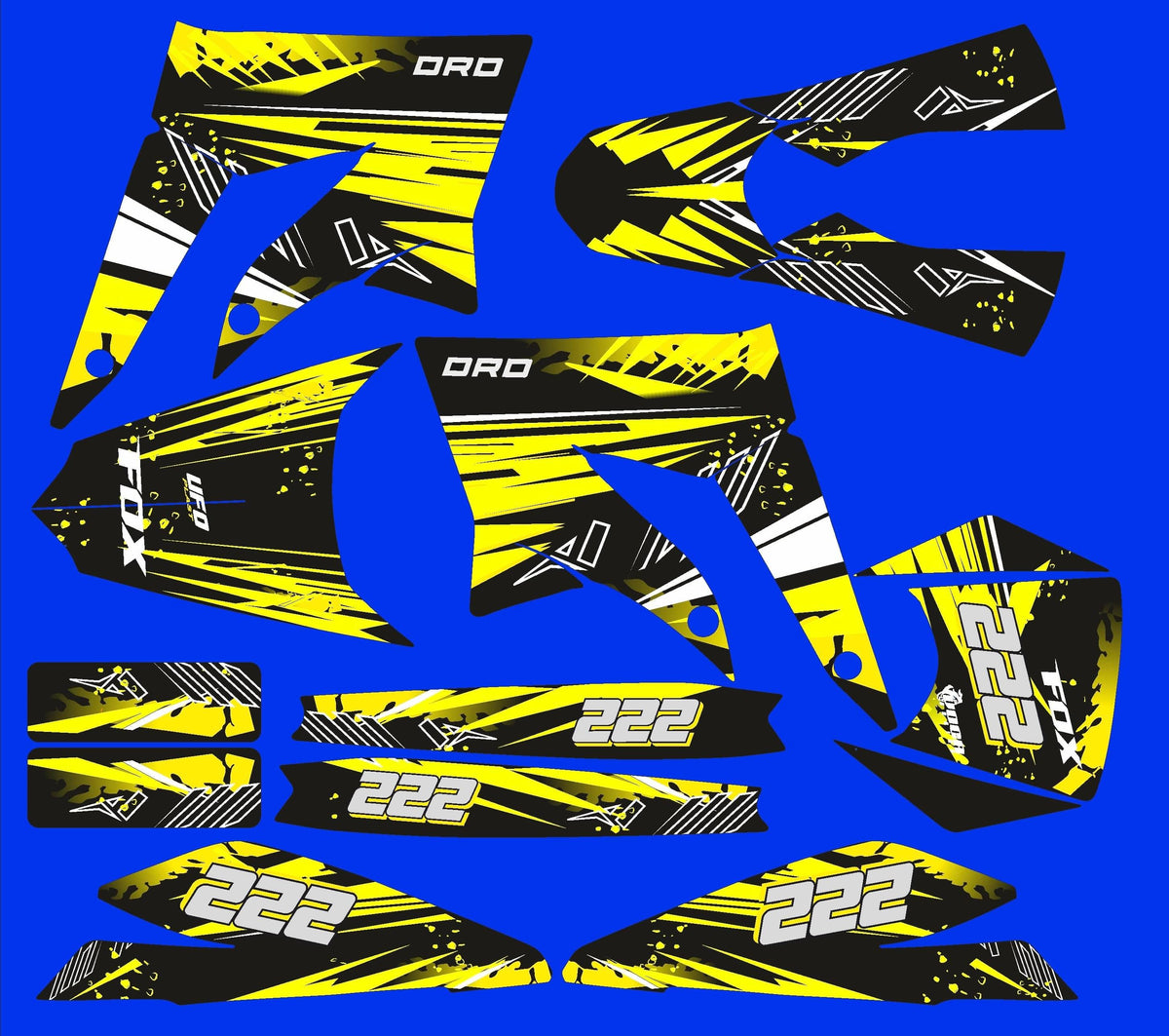 graphics kit DERBI X-TREME / RACING 2011-2017 - YELLOW