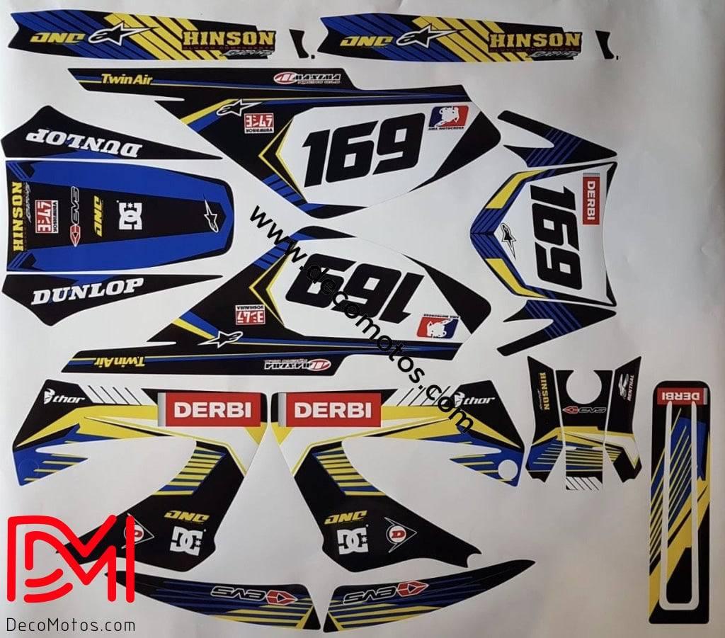 Kit Déco DERBI XTREME XRACE AVANT 2011 - BLUE YELLOW
