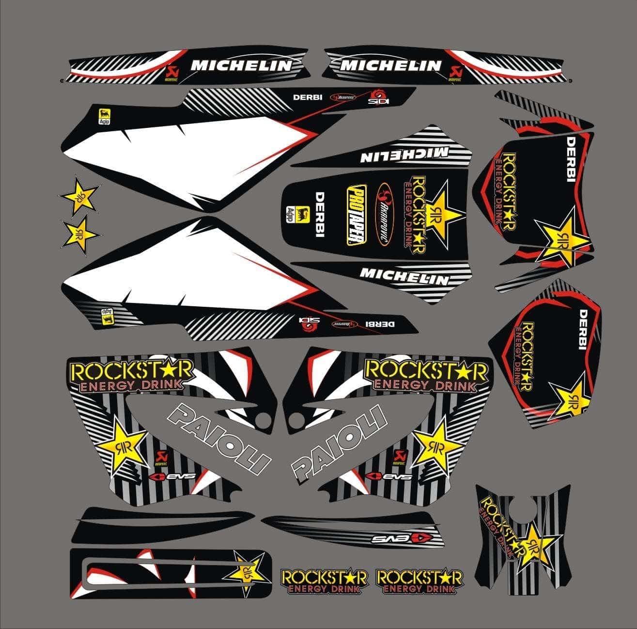 kit gráfico DERBI XTREME XRACE AVANT 2011 - CLASSIC ROCKSTAR #2