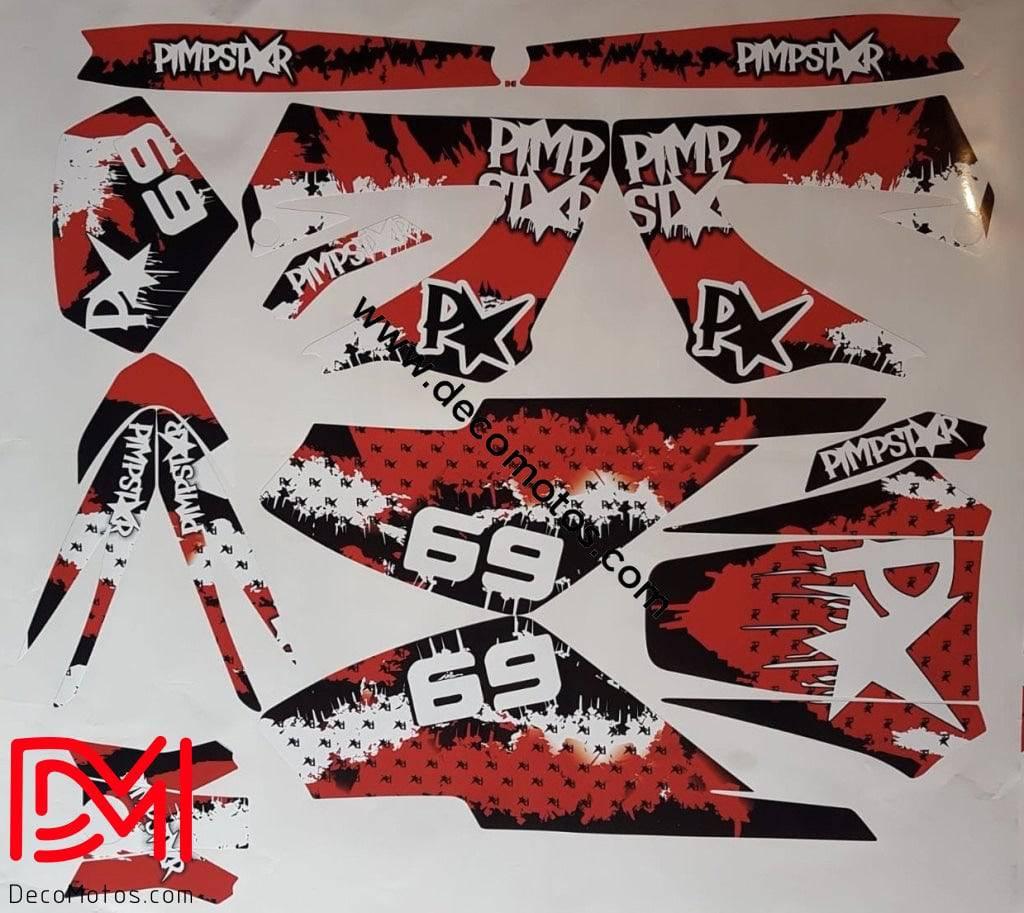 kit grafiche DERBI XTREME XRACE AVANT 2011 - ROSSO PIMPSTAR