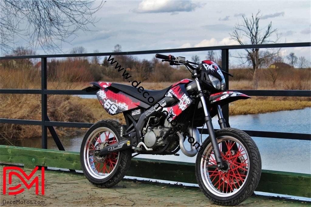 kit grafiche DERBI XTREME XRACE AVANT 2011 - ROSSO PIMPSTAR