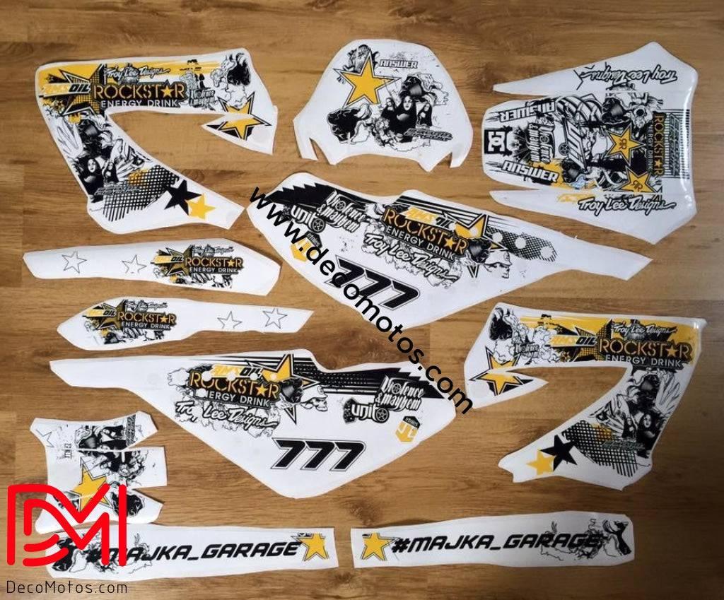kit grafiche DERBI XTREME XRACE AVANT 2011 - YELLOW ROCKSTAR