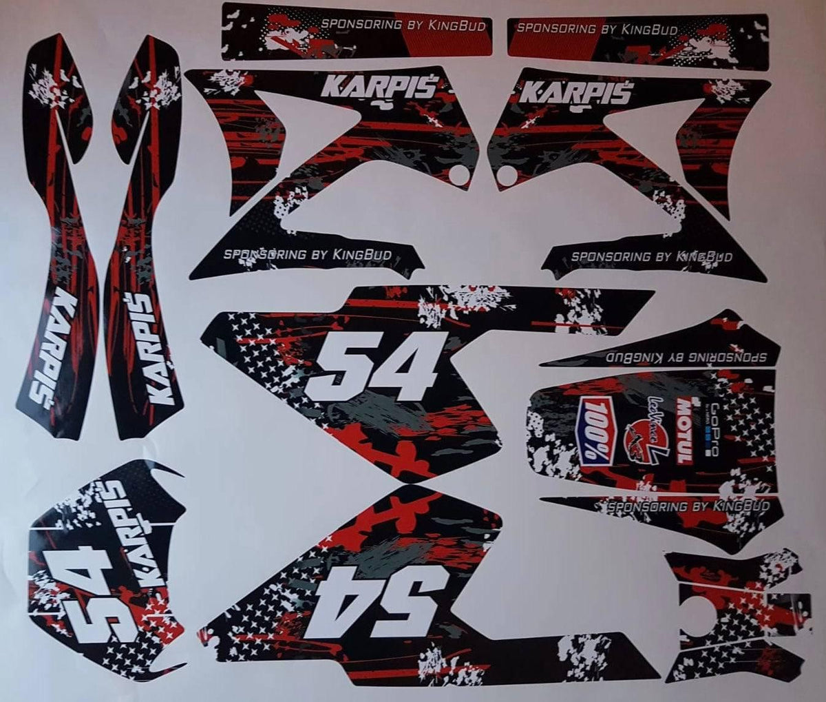 Kit Déco GILERA SMT / RCR AVANT 2011 - BLACK RED