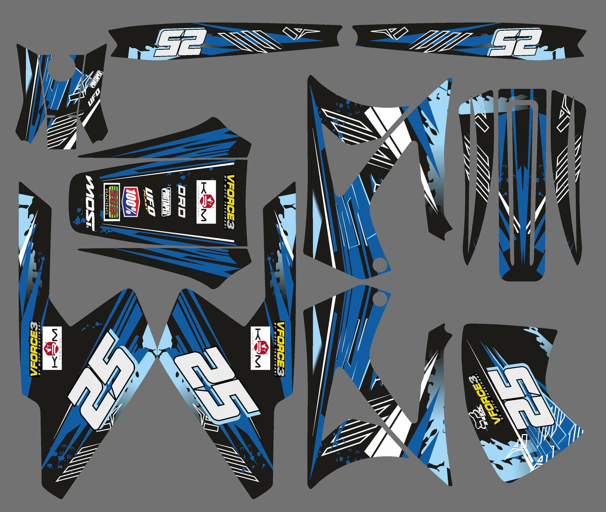 Kit Déco GILERA SMT / RCR AVANT 2011 - BLUE