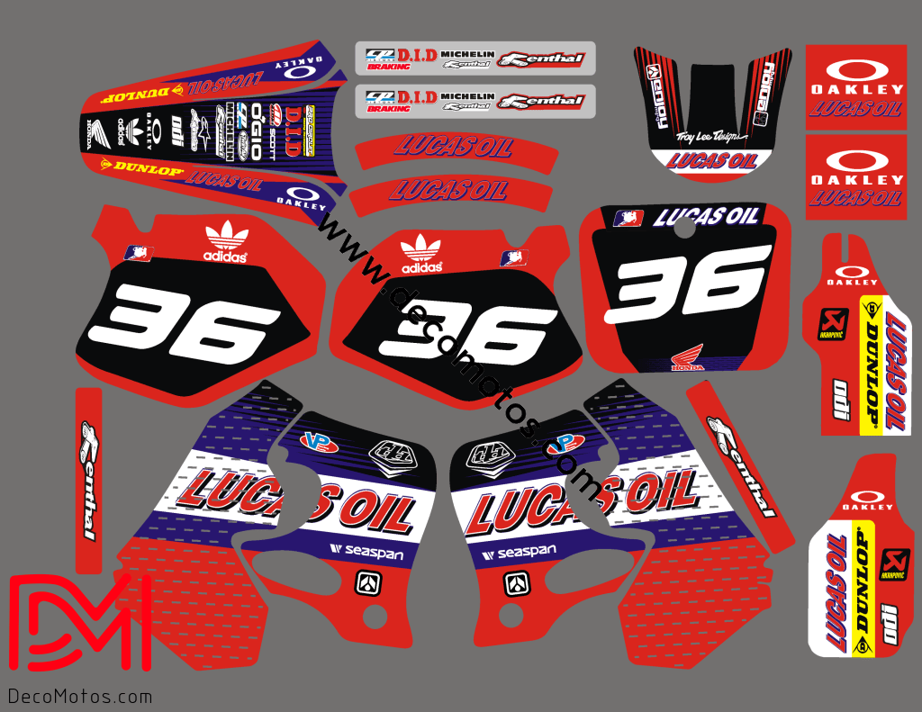 graphics kit HONDA CR 125-250 1992-1994 - LUCAS OIL