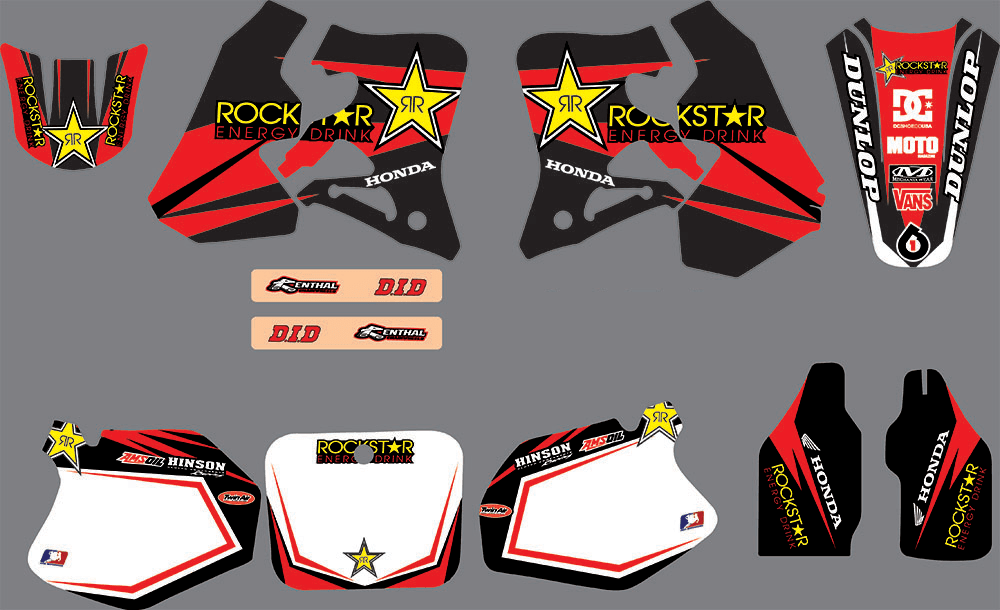 Graphics kit HONDA CR 125-250 1995-1997 - ROCKSTAR RED