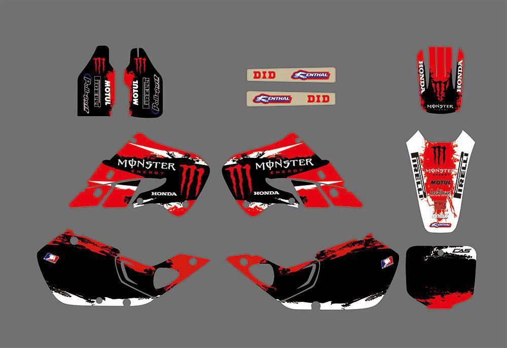 Dekorationskit HONDA CR 125-250 1997-1999 - MONSTER ROT #2
