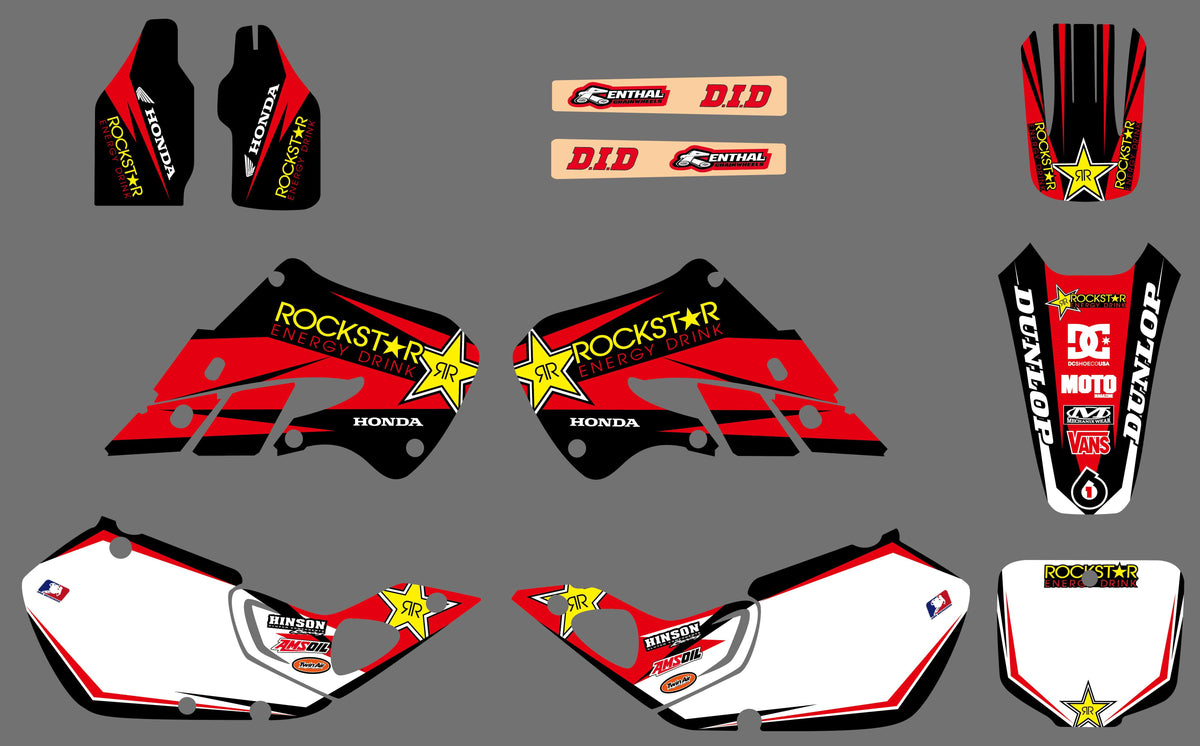 graphics kit HONDA CR 125-250 1997-1999 - ROCKSTAR RED