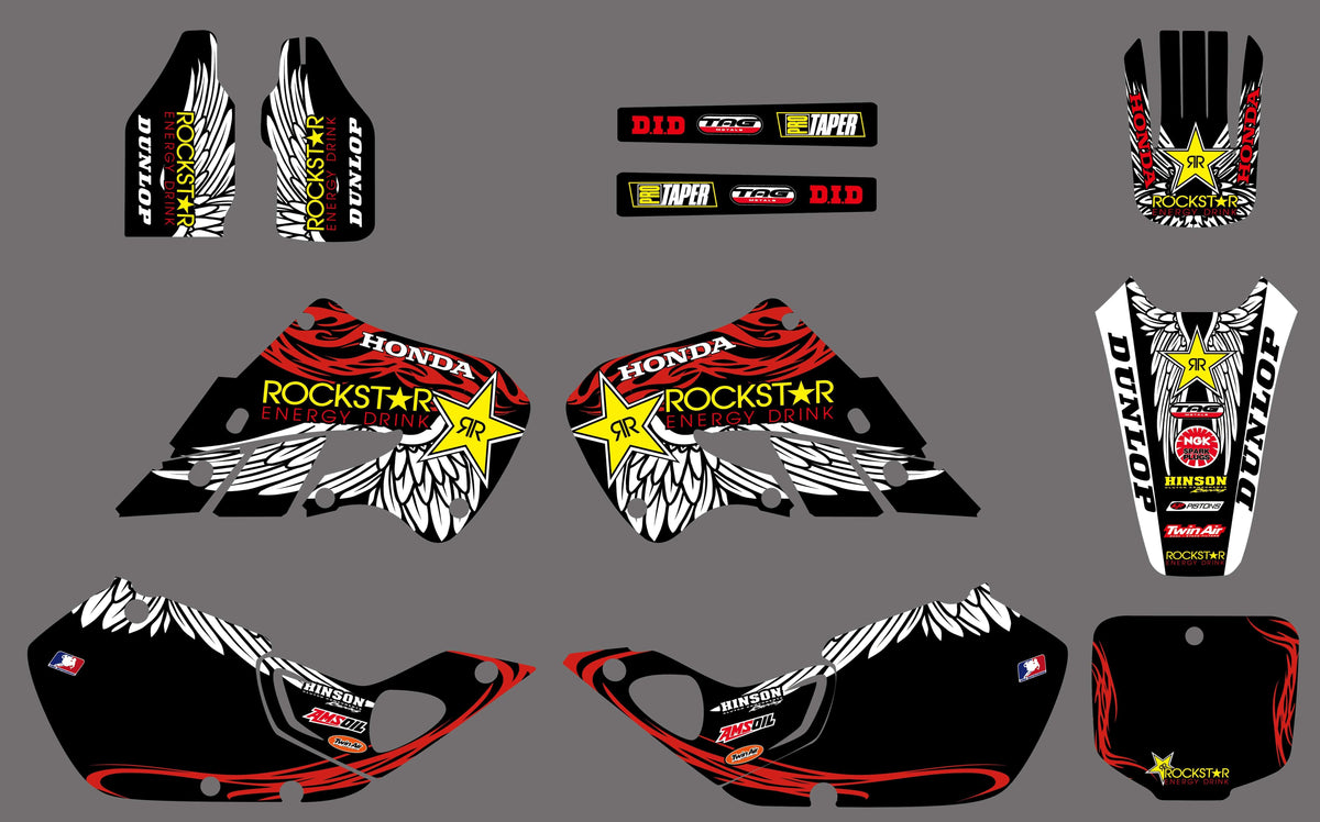Dekor-Kit HONDA CR 125-250 1997-1999 - ROCKSTAR ROT #2