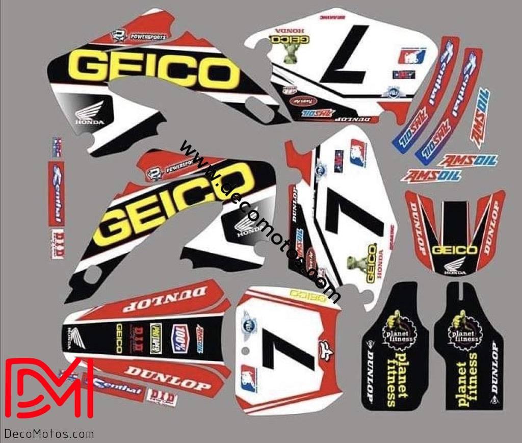 Honda CR 125-250 2000-2001 Decal Kit - GEICO #1