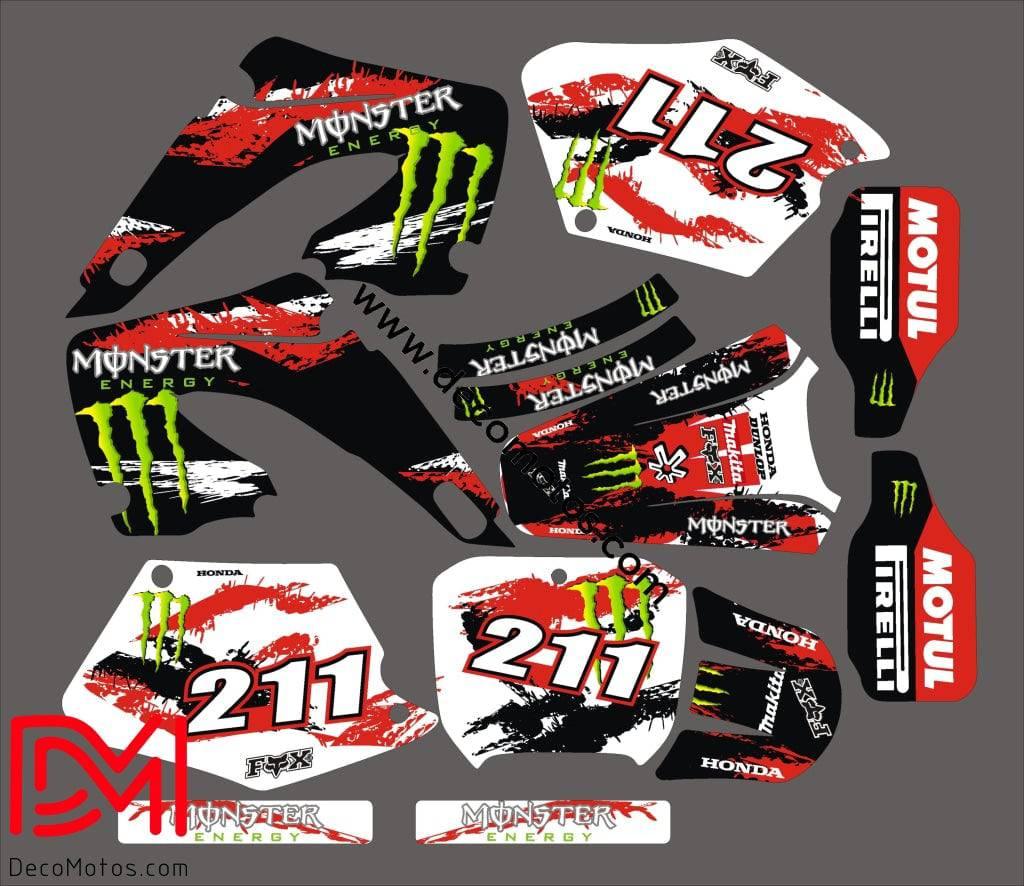 Honda CR 125-250 2000-2001 Decal Kit - Monster
