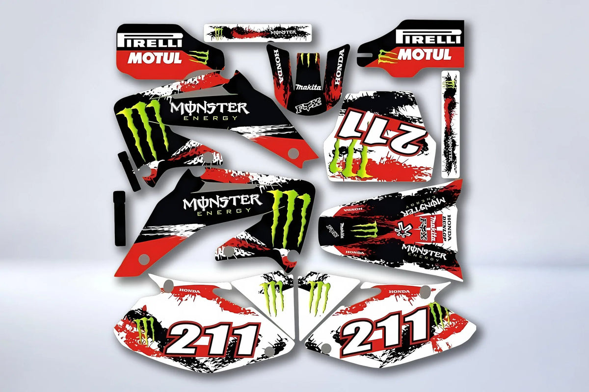 Kit Déco HONDA CR 125-250 2002-2013 - MONSTER RED