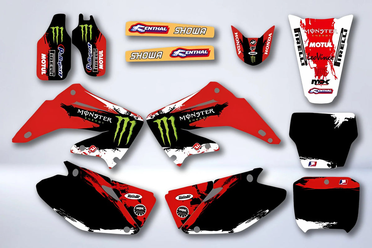 Kit grafiche HONDA CR 125-250 2002-2013 - MONSTER ROSSO