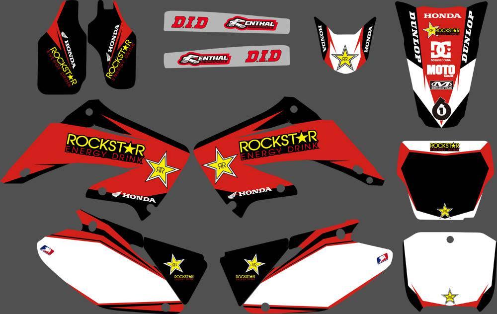 Kit Déco HONDA CR 125-250 2002-2013 - RED ROCKSTAR