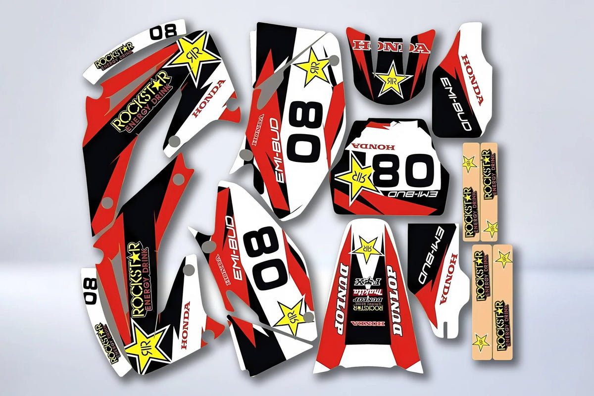 Dekor-Kit HONDA CR 125-250 2002-2013 - ROCKSTAR #4