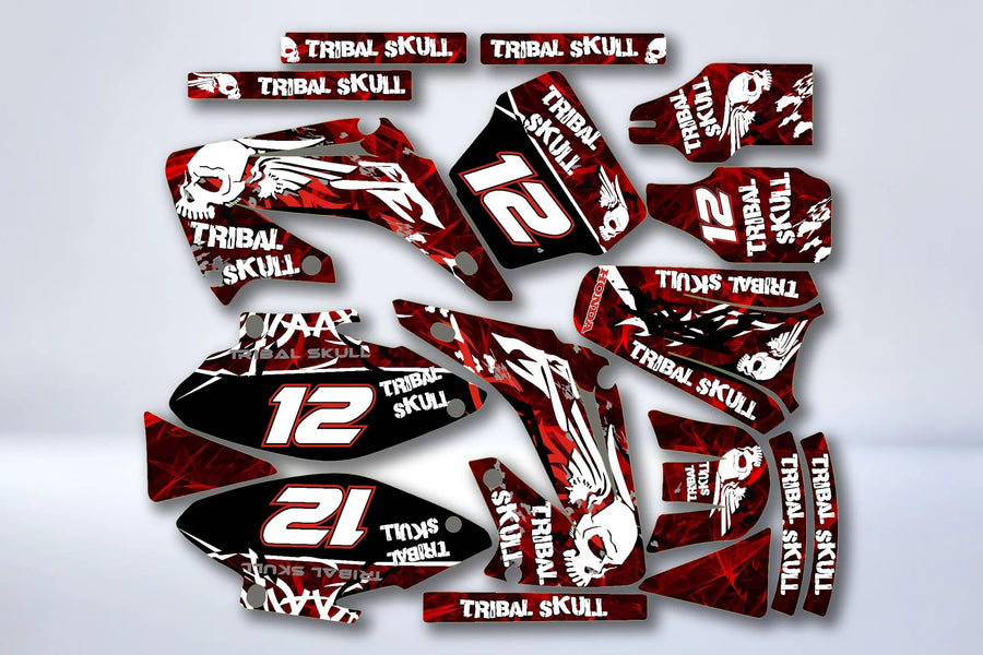Kit Déco HONDA CR 125-250 2002-2013 - TRIBAL SKULL
