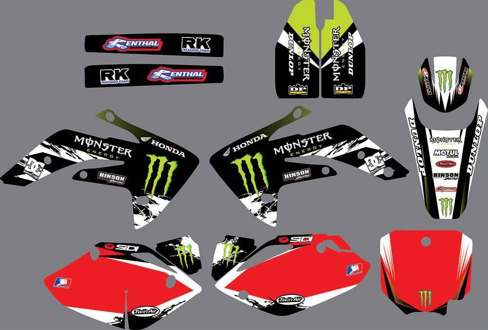 graphics kit HONDA CRF 150 2007-2018 MONSTER GREEN RED